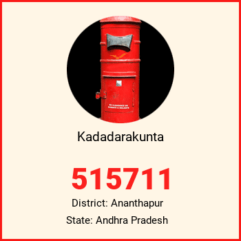 Kadadarakunta pin code, district Ananthapur in Andhra Pradesh