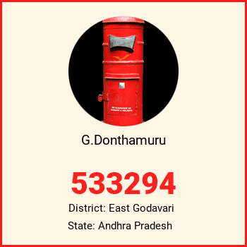 G.Donthamuru pin code, district East Godavari in Andhra Pradesh