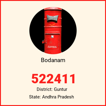 Bodanam pin code, district Guntur in Andhra Pradesh
