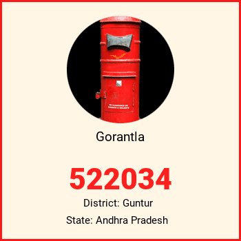 Gorantla pin code, district Guntur in Andhra Pradesh