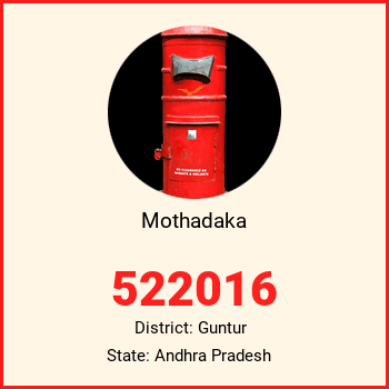 Mothadaka pin code, district Guntur in Andhra Pradesh