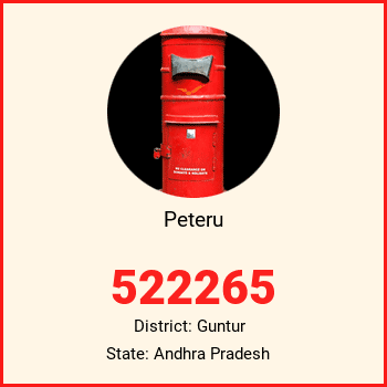 Peteru pin code, district Guntur in Andhra Pradesh