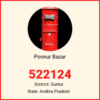 Ponnur Bazar pin code, district Guntur in Andhra Pradesh