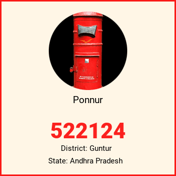 Ponnur pin code, district Guntur in Andhra Pradesh