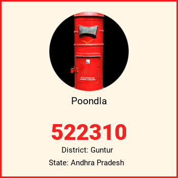Poondla pin code, district Guntur in Andhra Pradesh