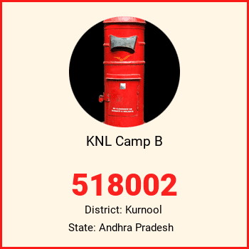 KNL Camp B pin code, district Kurnool in Andhra Pradesh