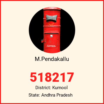 M.Pendakallu pin code, district Kurnool in Andhra Pradesh