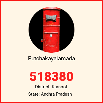 Putchakayalamada pin code, district Kurnool in Andhra Pradesh