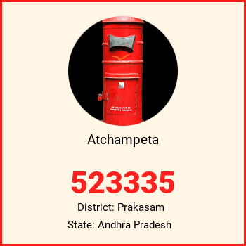 Atchampeta pin code, district Prakasam in Andhra Pradesh