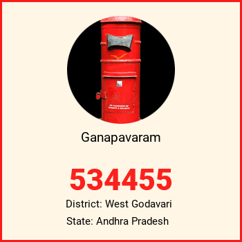 Ganapavaram pin code, district West Godavari in Andhra Pradesh