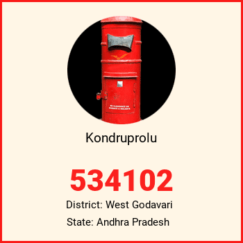 Kondruprolu pin code, district West Godavari in Andhra Pradesh