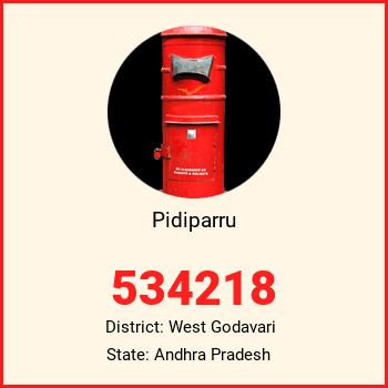 Pidiparru pin code, district West Godavari in Andhra Pradesh