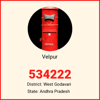 Velpur pin code, district West Godavari in Andhra Pradesh