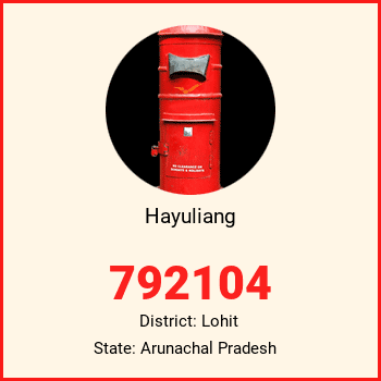 Hayuliang pin code, district Lohit in Arunachal Pradesh