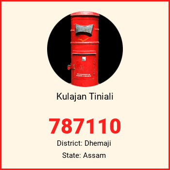 Kulajan Tiniali pin code, district Dhemaji in Assam
