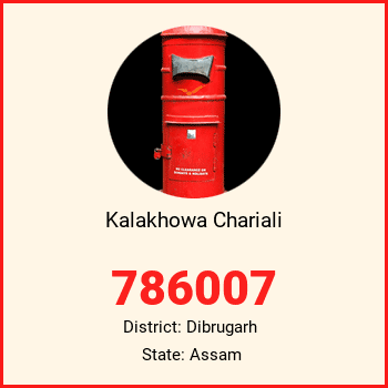 Kalakhowa Chariali pin code, district Dibrugarh in Assam