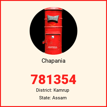 Chapania pin code, district Kamrup in Assam