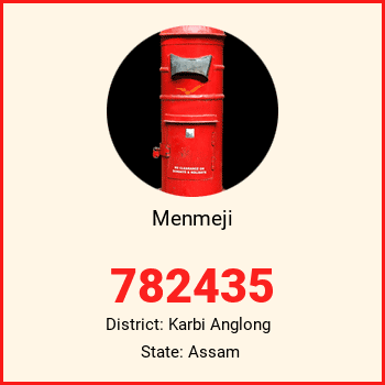 Menmeji pin code, district Karbi Anglong in Assam