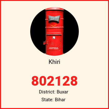 Khiri pin code, district Buxar in Bihar