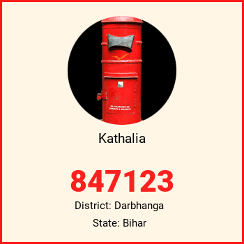 Kathalia pin code, district Darbhanga in Bihar