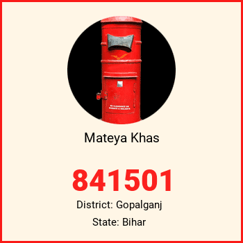 Mateya Khas pin code, district Gopalganj in Bihar