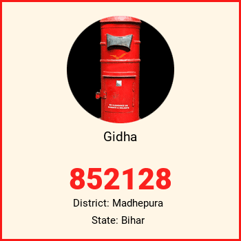 Gidha pin code, district Madhepura in Bihar
