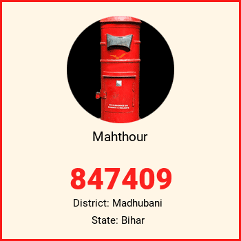 Mahthour pin code, district Madhubani in Bihar