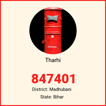 Tharhi pin code, district Madhubani in Bihar