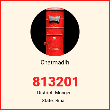 Chatmadih pin code, district Munger in Bihar