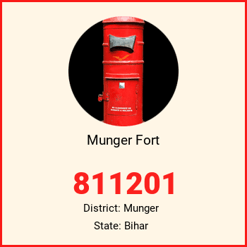 Munger Fort pin code, district Munger in Bihar
