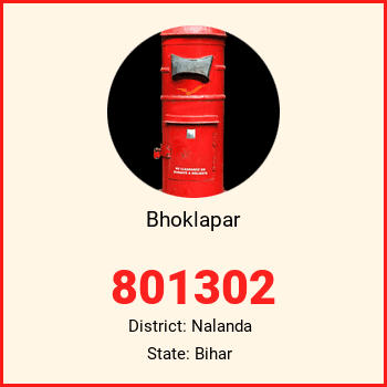 Bhoklapar pin code, district Nalanda in Bihar