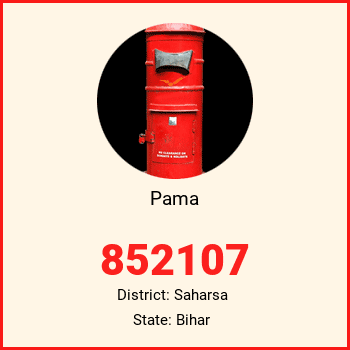 Pama pin code, district Saharsa in Bihar
