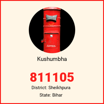 Kushumbha pin code, district Sheikhpura in Bihar