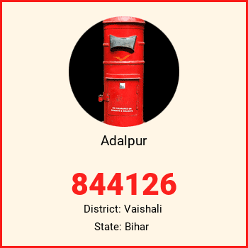 Adalpur pin code, district Vaishali in Bihar