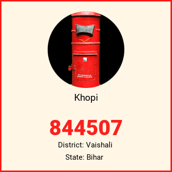 Khopi pin code, district Vaishali in Bihar