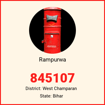 Rampurwa pin code, district West Champaran in Bihar