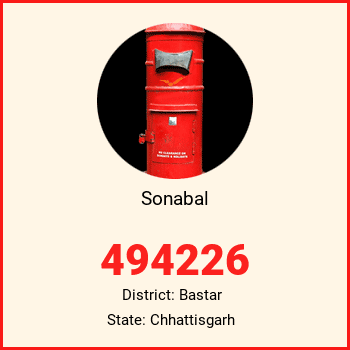 Sonabal pin code, district Bastar in Chhattisgarh