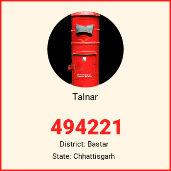 Talnar pin code, district Bastar in Chhattisgarh