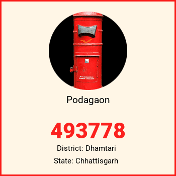 Podagaon pin code, district Dhamtari in Chhattisgarh