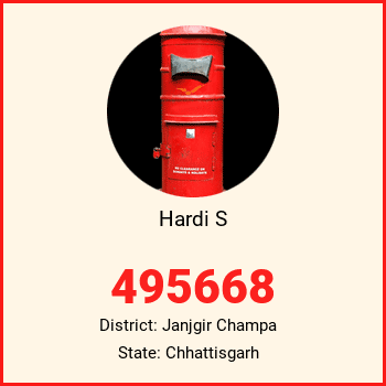 Hardi S pin code, district Janjgir Champa in Chhattisgarh