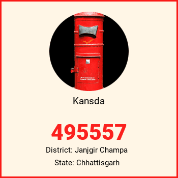 Kansda pin code, district Janjgir Champa in Chhattisgarh