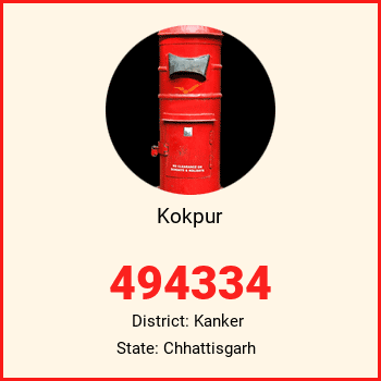 Kokpur pin code, district Kanker in Chhattisgarh