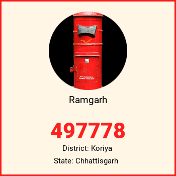 Ramgarh pin code, district Koriya in Chhattisgarh