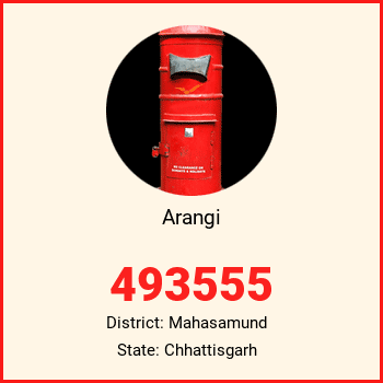 Arangi pin code, district Mahasamund in Chhattisgarh