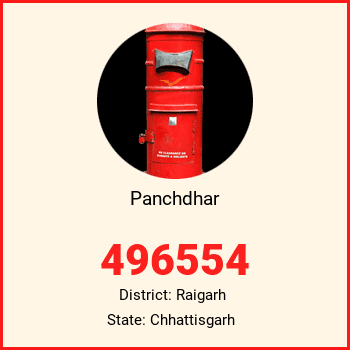 Panchdhar pin code, district Raigarh in Chhattisgarh