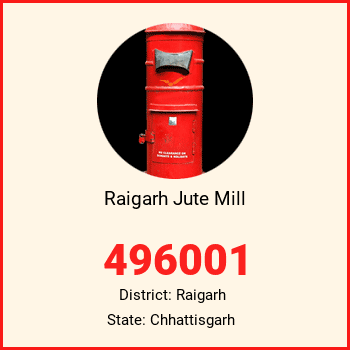 Raigarh Jute Mill pin code, district Raigarh in Chhattisgarh