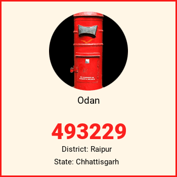 Odan pin code, district Raipur in Chhattisgarh