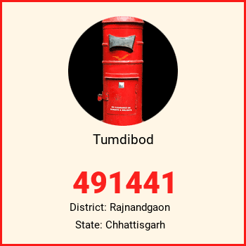 Tumdibod pin code, district Rajnandgaon in Chhattisgarh