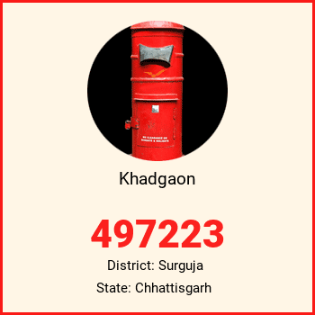 Khadgaon pin code, district Surguja in Chhattisgarh