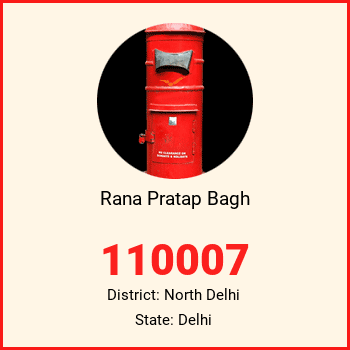 Rana Pratap Bagh pin code, district North Delhi in Delhi
